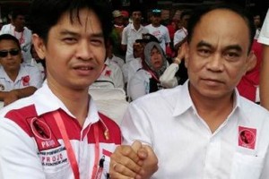 Sekretaris DPC Projo Kuningan, yaya Sumantri bersama ketua umum Projo, BAS.